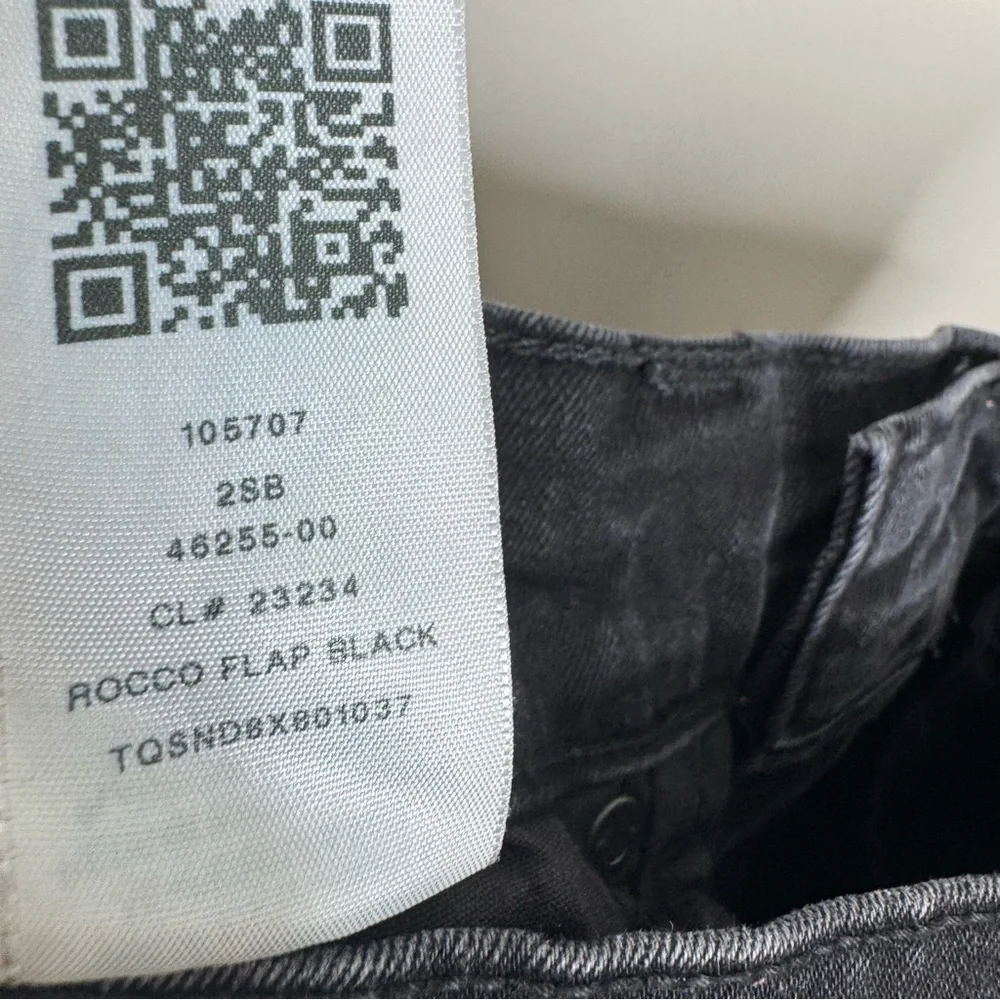 True Religion Men’s Black Rocco Flap Back Slim Y2K Style‎ Denim Jeans Size 30